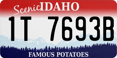ID license plate 1T7693B