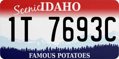 ID license plate 1T7693C