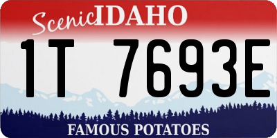 ID license plate 1T7693E