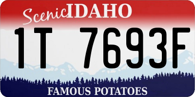 ID license plate 1T7693F