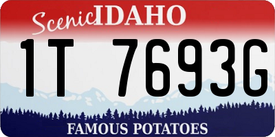 ID license plate 1T7693G