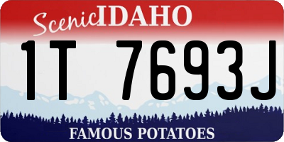 ID license plate 1T7693J