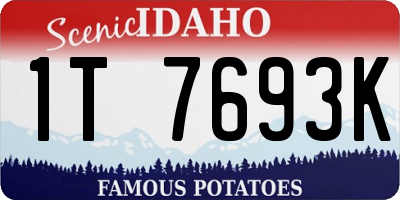 ID license plate 1T7693K