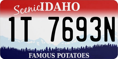 ID license plate 1T7693N