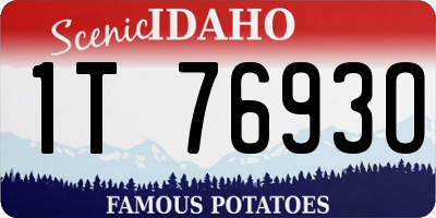 ID license plate 1T7693O