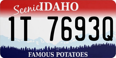 ID license plate 1T7693Q