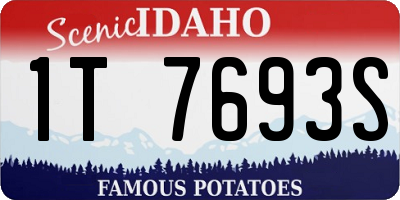 ID license plate 1T7693S
