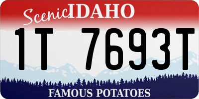 ID license plate 1T7693T