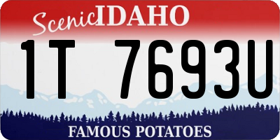ID license plate 1T7693U