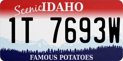 ID license plate 1T7693W
