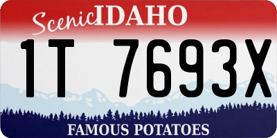 ID license plate 1T7693X