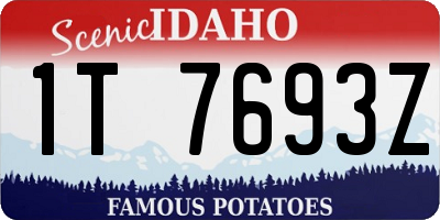 ID license plate 1T7693Z