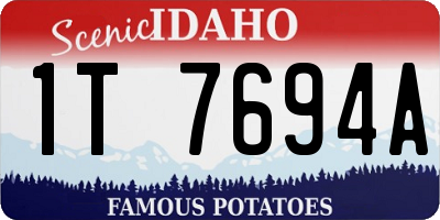 ID license plate 1T7694A