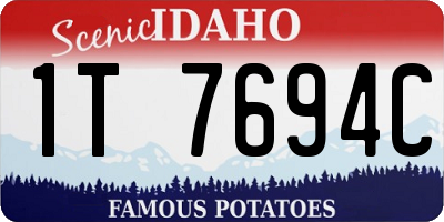 ID license plate 1T7694C