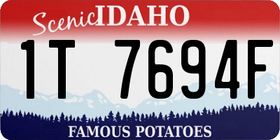 ID license plate 1T7694F