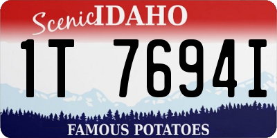 ID license plate 1T7694I