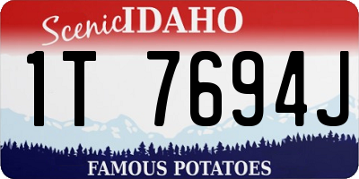 ID license plate 1T7694J