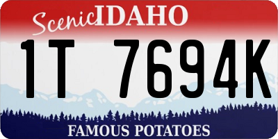 ID license plate 1T7694K