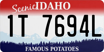 ID license plate 1T7694L