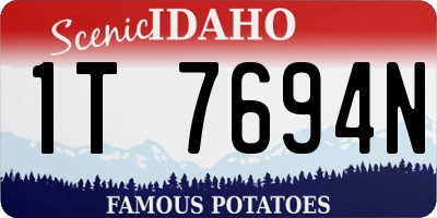 ID license plate 1T7694N