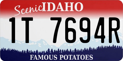 ID license plate 1T7694R