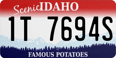 ID license plate 1T7694S