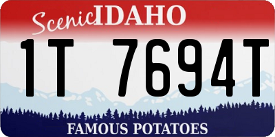 ID license plate 1T7694T