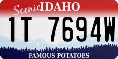 ID license plate 1T7694W