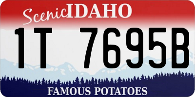 ID license plate 1T7695B