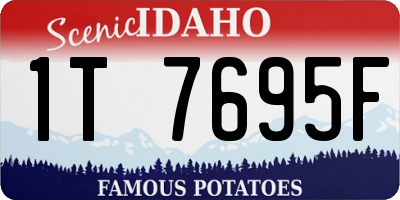 ID license plate 1T7695F