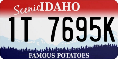 ID license plate 1T7695K