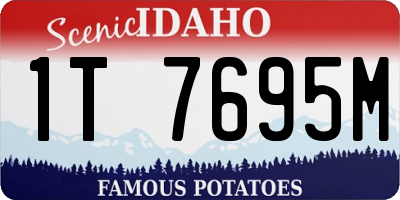 ID license plate 1T7695M