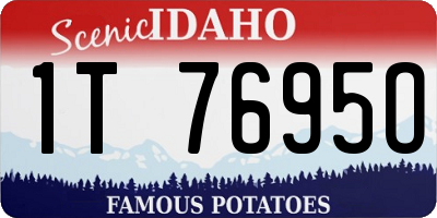 ID license plate 1T7695O