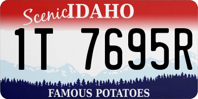 ID license plate 1T7695R