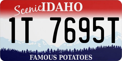 ID license plate 1T7695T