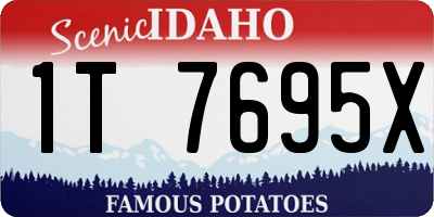 ID license plate 1T7695X