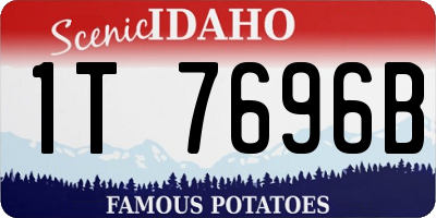 ID license plate 1T7696B