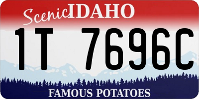 ID license plate 1T7696C