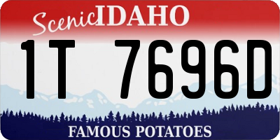 ID license plate 1T7696D
