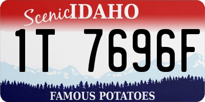 ID license plate 1T7696F