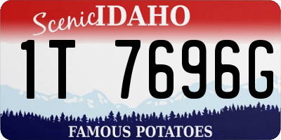 ID license plate 1T7696G