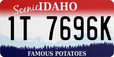 ID license plate 1T7696K