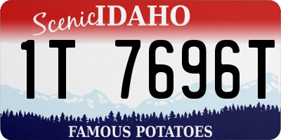 ID license plate 1T7696T