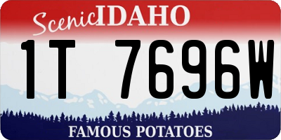 ID license plate 1T7696W