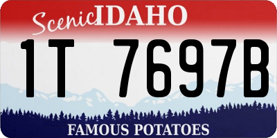 ID license plate 1T7697B