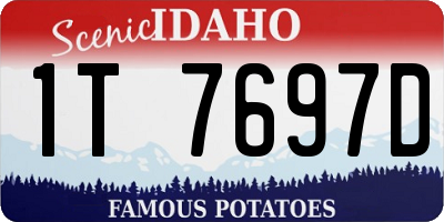 ID license plate 1T7697D