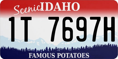 ID license plate 1T7697H