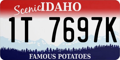 ID license plate 1T7697K