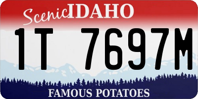 ID license plate 1T7697M