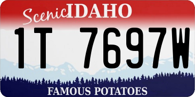 ID license plate 1T7697W